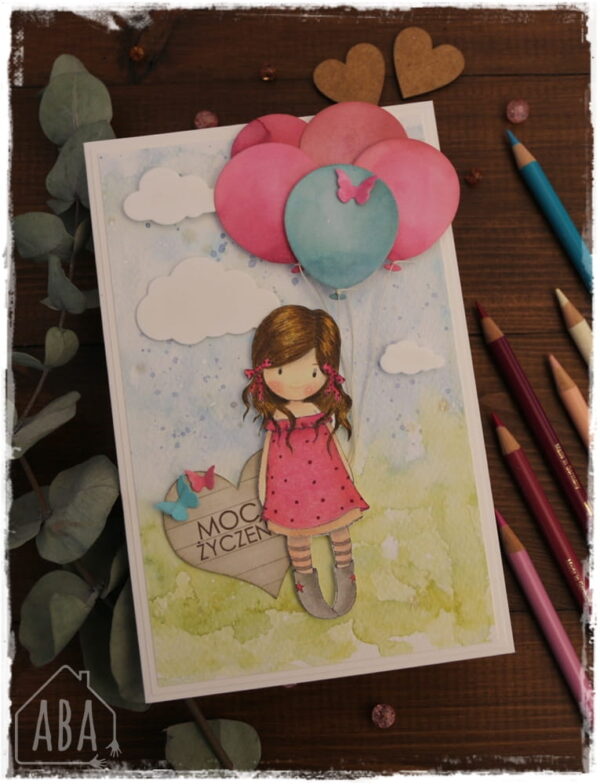 Dziewczynka z balonikiem - różowa