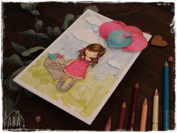 Dziewczynka z balonikiem - różowa