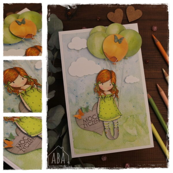 Dziewczynka z balonikiem - zielona