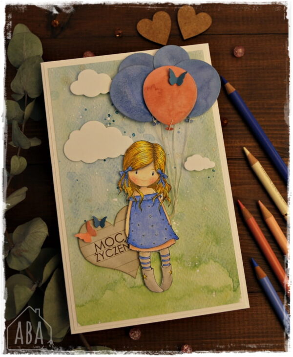 Dziewczynka z balonikiem - niebieska